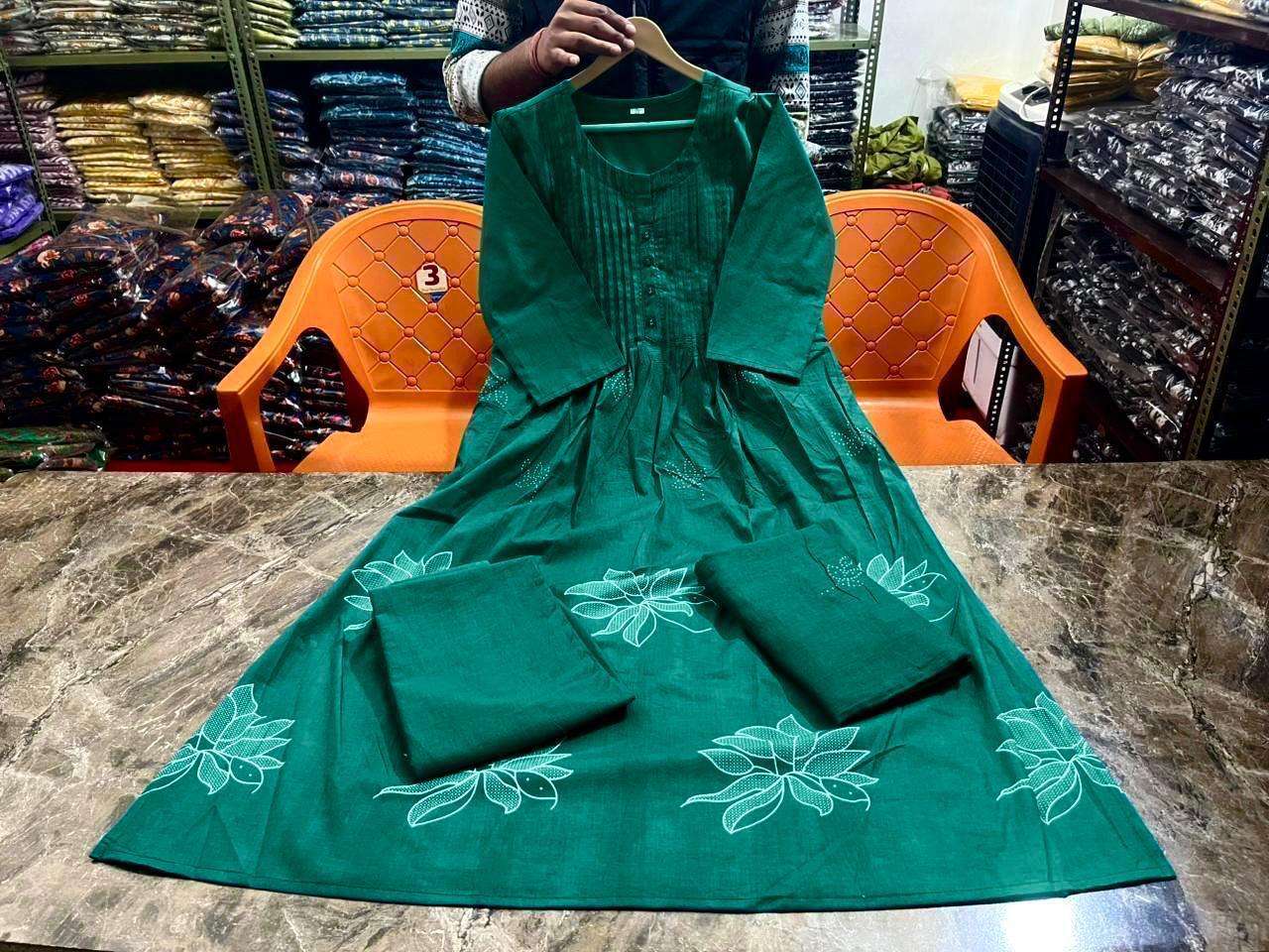 Elegant Everyday Wear ? XXL Embroidered Cotton Floral Dress(XL) - Image 3